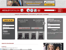 Tablet Screenshot of kegleportalen.dk